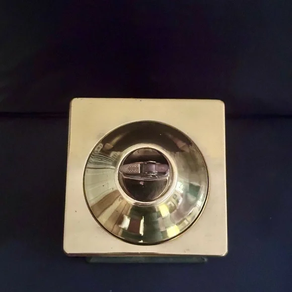 NOS Vintage 1960s Mantel Clock Cigarette holder with Brass Ltr in original box